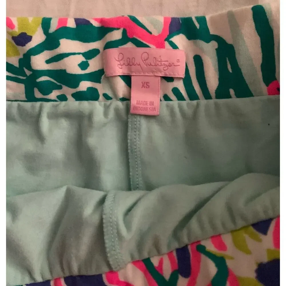 Women’s Lilly Pulitzer Blythe Floral Print Jersey Knit Skort Skirt Size XS